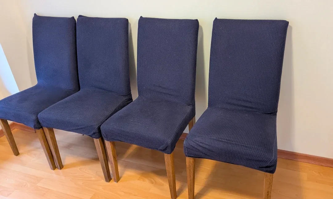 Dining Chairs with Blue Covers - Set of 4 image indicator(4)