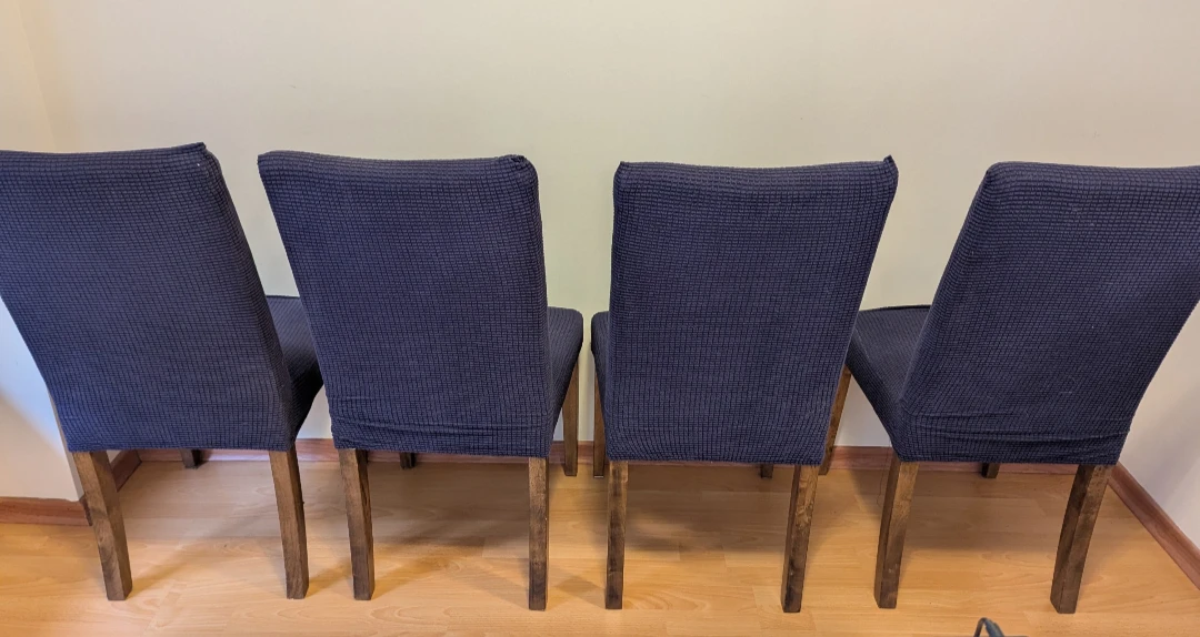 Dining Chairs with Blue Covers - Set of 4 - photo 5