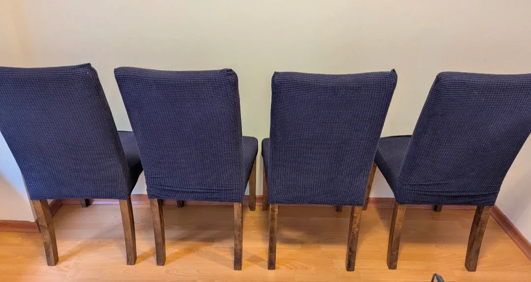 Dining Chairs with Blue Covers - Set of 4 image indicator(5)