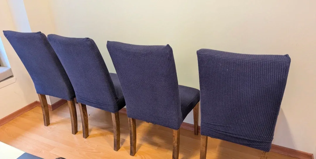 Dining Chairs with Blue Covers - Set of 4 image indicator(6)