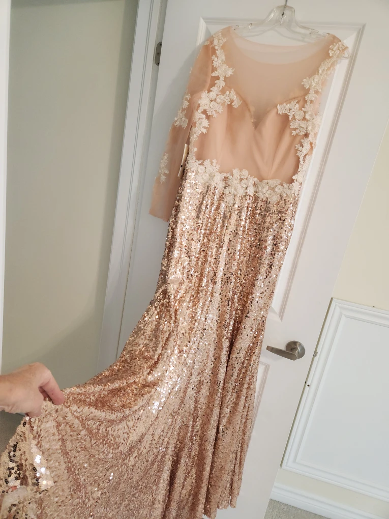 New Rose Gold Mermaid Gown - Custom Size Large - photo 2