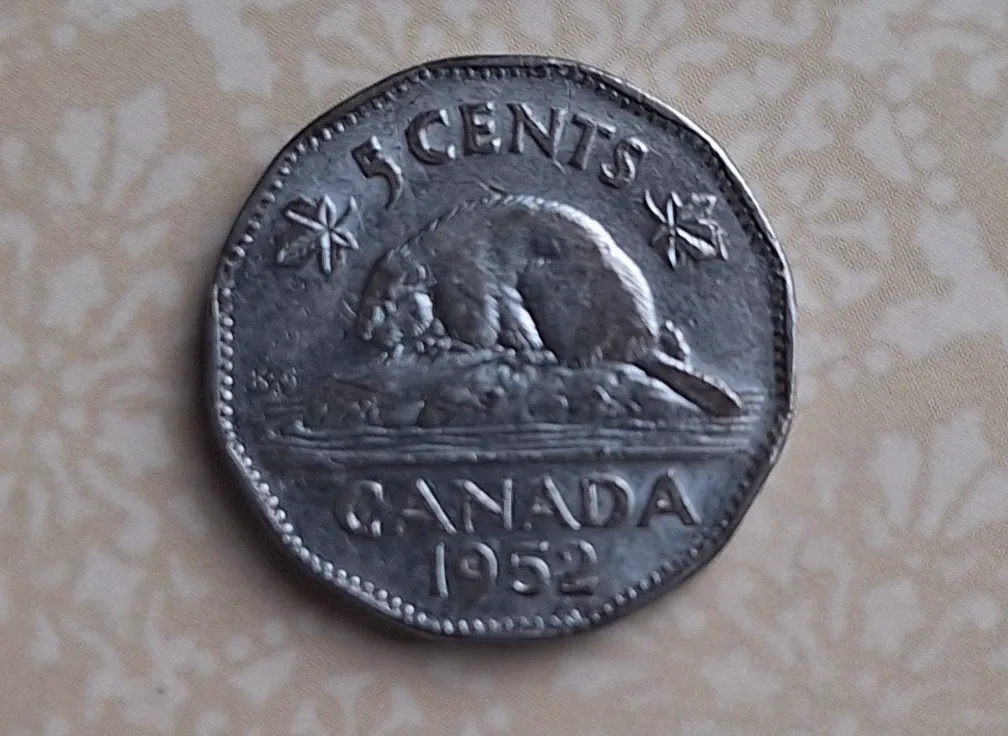1952 Canadian 5 Cent Coin