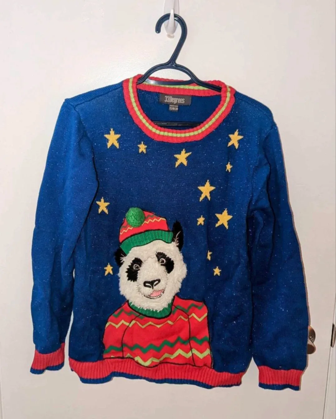 Ugly Christmas Sweater (Panda) - Women's Size X-Large