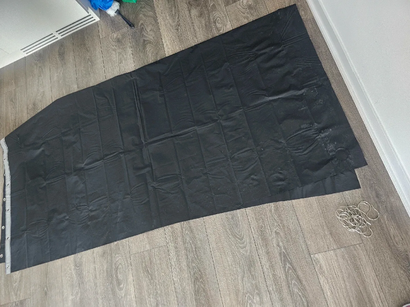 Black Shower Curtain liner with Hooks image indicator(4)