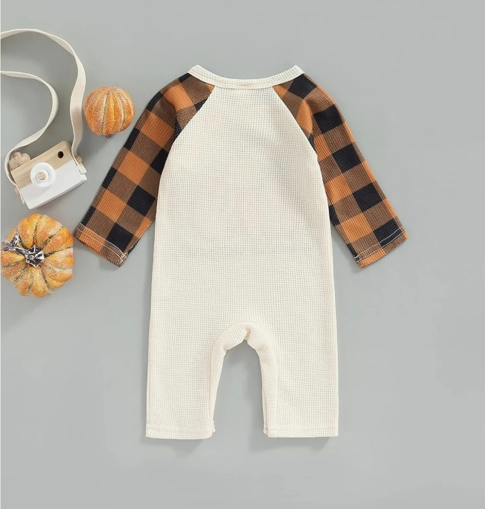 Brand New Newborn Halloween Outfit Pumpkin Long Sleeve Onesie - photo 2