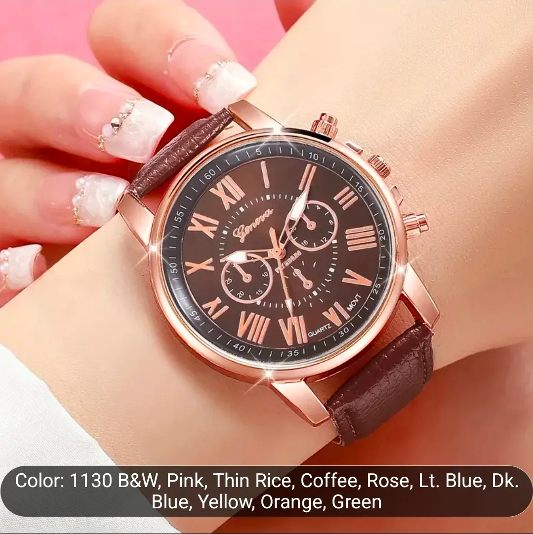 Geneva Platinum Quartz Watch image indicator(7)