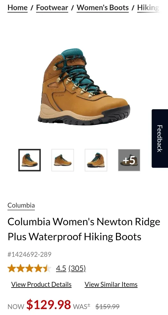 Columbia Newton Ridge Plus Hiking Boots - Women's US 5 image indicator(5)