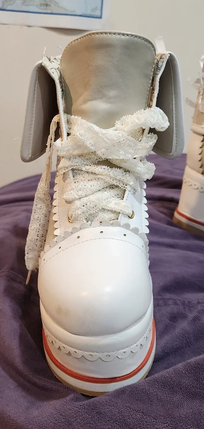 White Lolita Platform Boots image indicator(4)