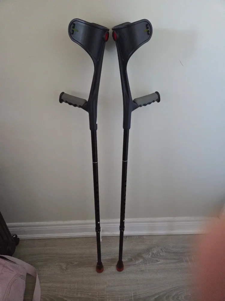 Double Adjustable Folding Crutches Forearm for Adults  image indicator(4)