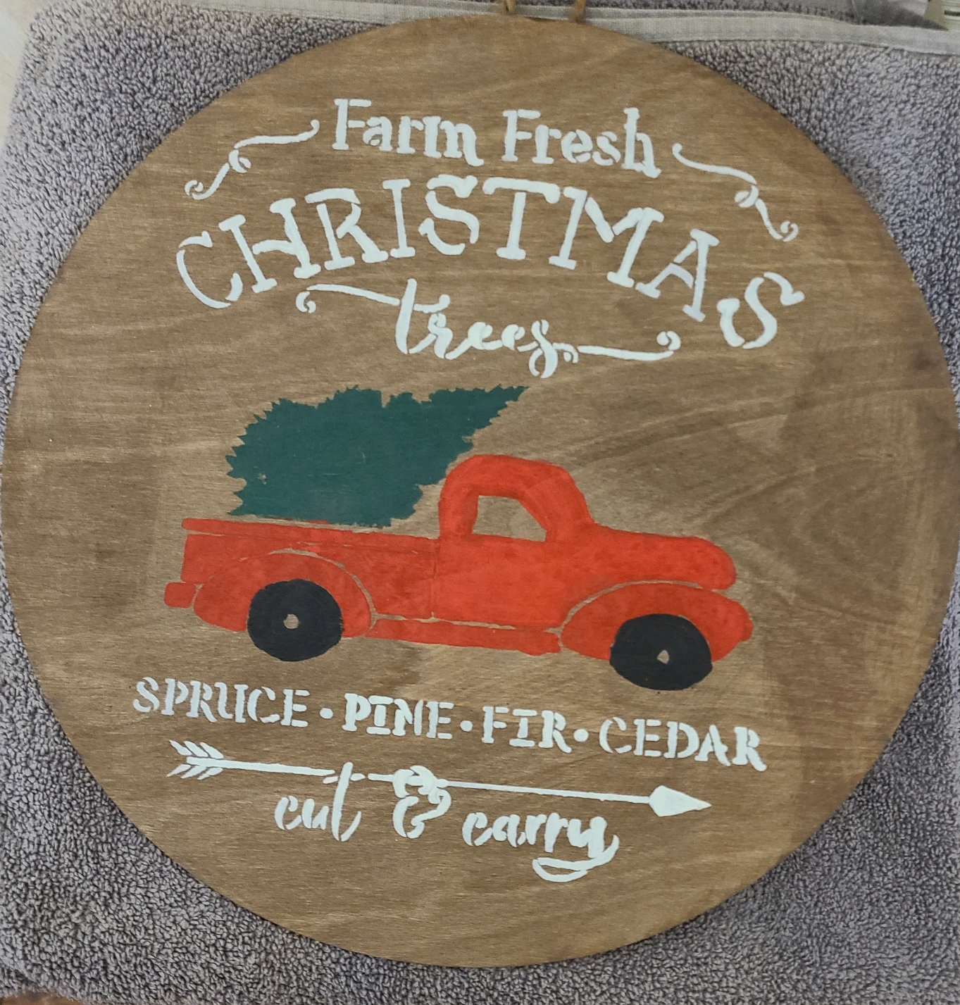Farm Fresh Christmas Trees Wooden Sign