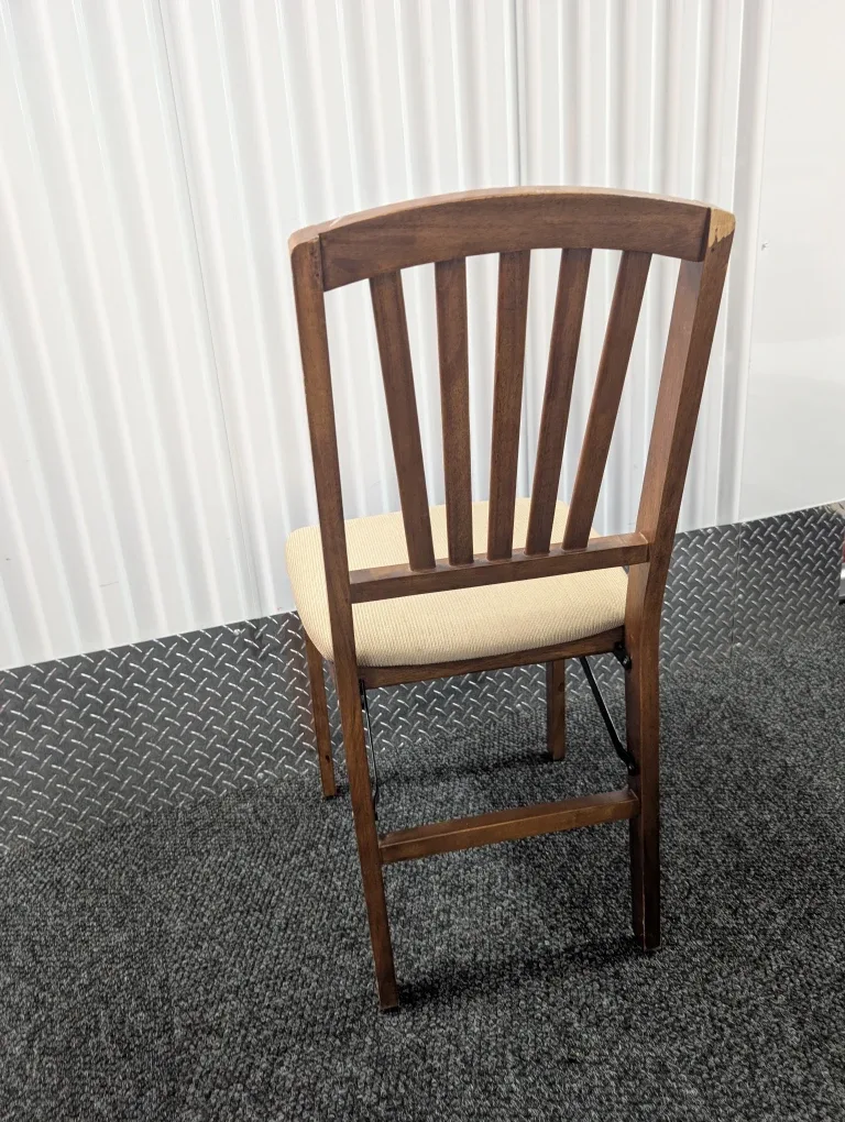 Folding Wooden Chair with Padded Seat image indicator(2)
