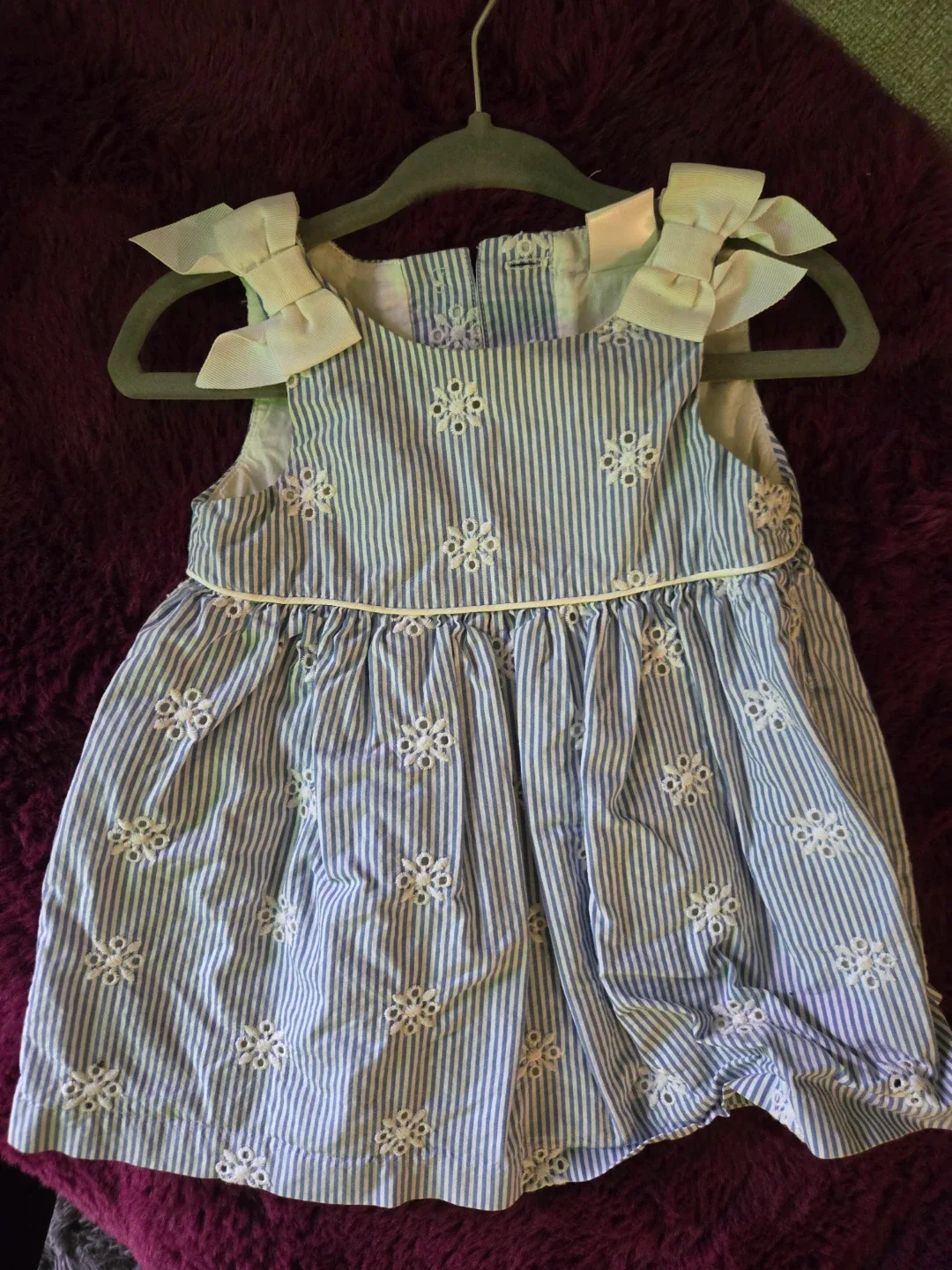 Striped Baby Dress with Bows
