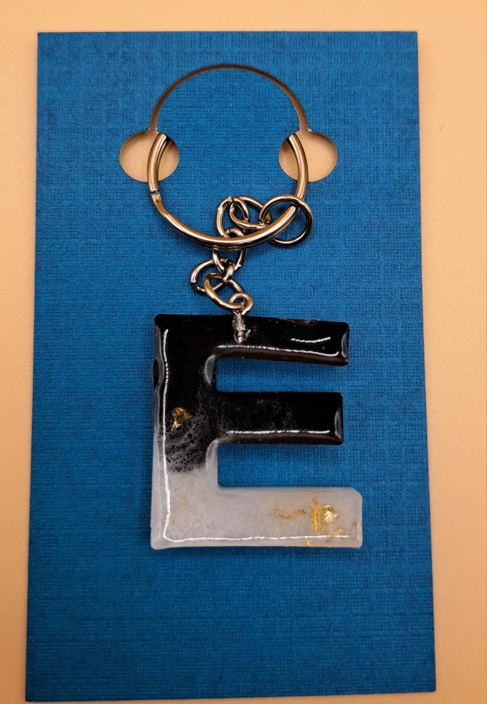 Handmade Resin Initial Keychain image indicator(9)