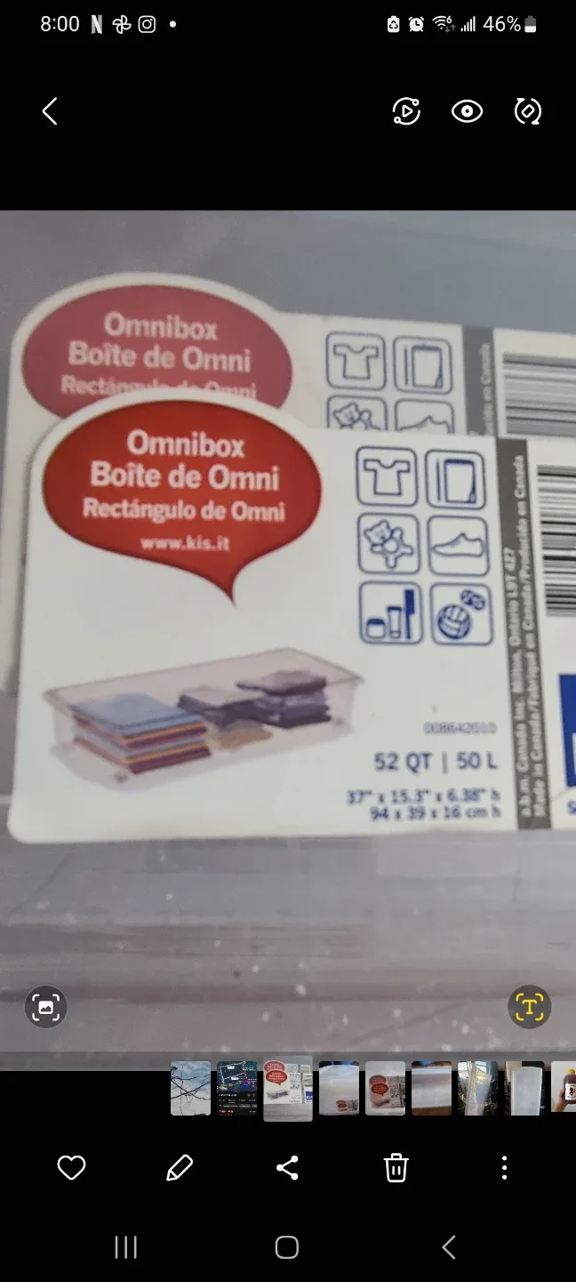 KIS Omnibox Rectangular Storage Bin - 52 QT / 50 L image indicator(5)