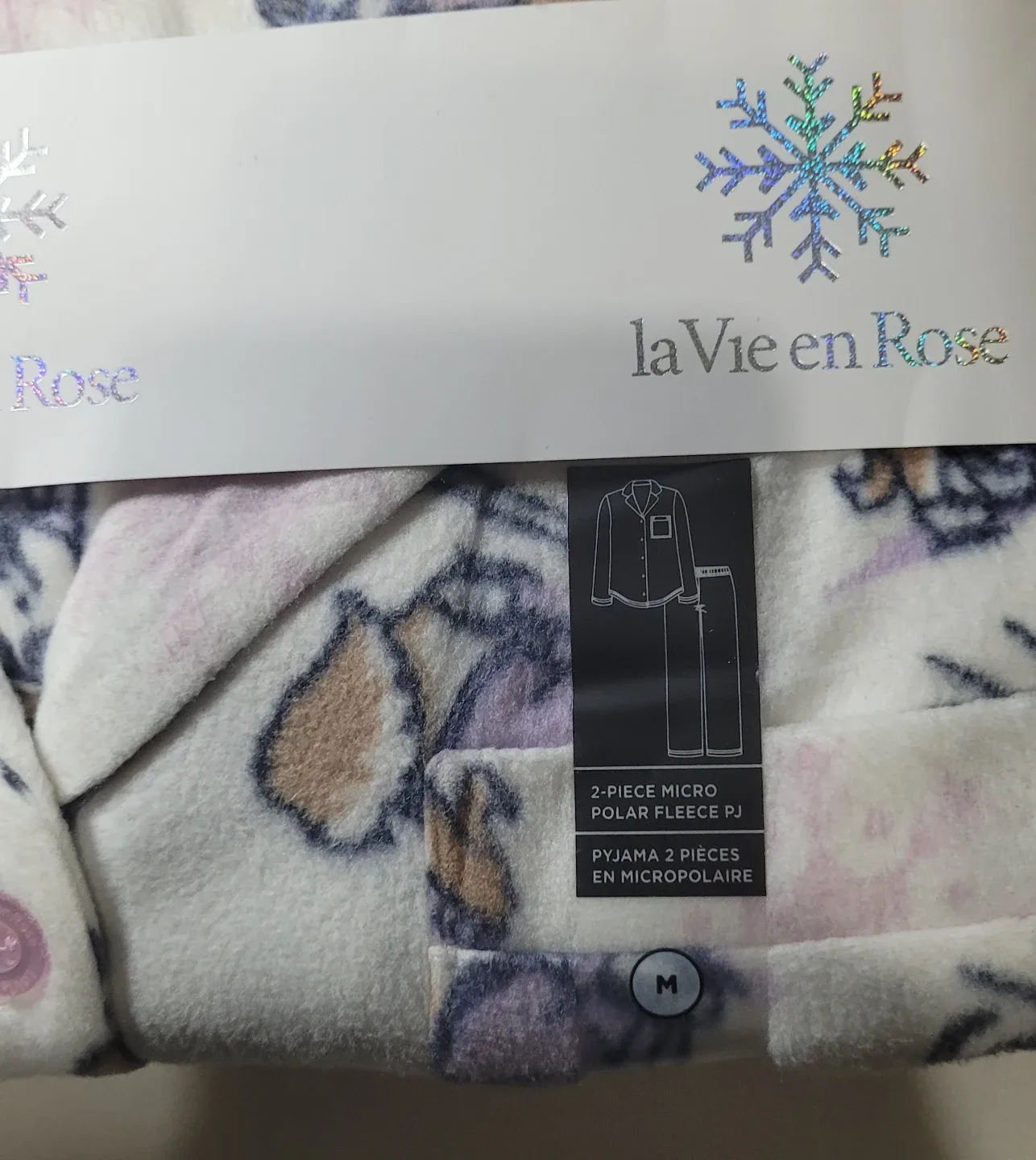 NEW La Vie en Rose Micro Polar Fleece PJ Set - M image indicator(2)