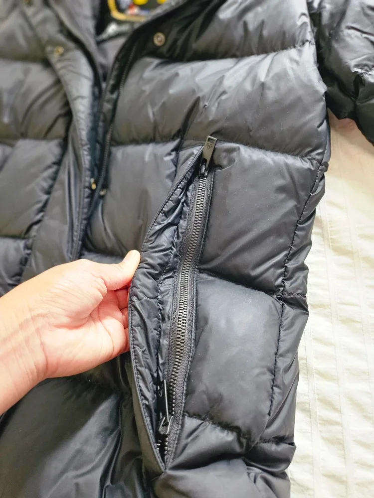 Moose Knuckles Black Down Parka Coat, Size S image indicator(5)