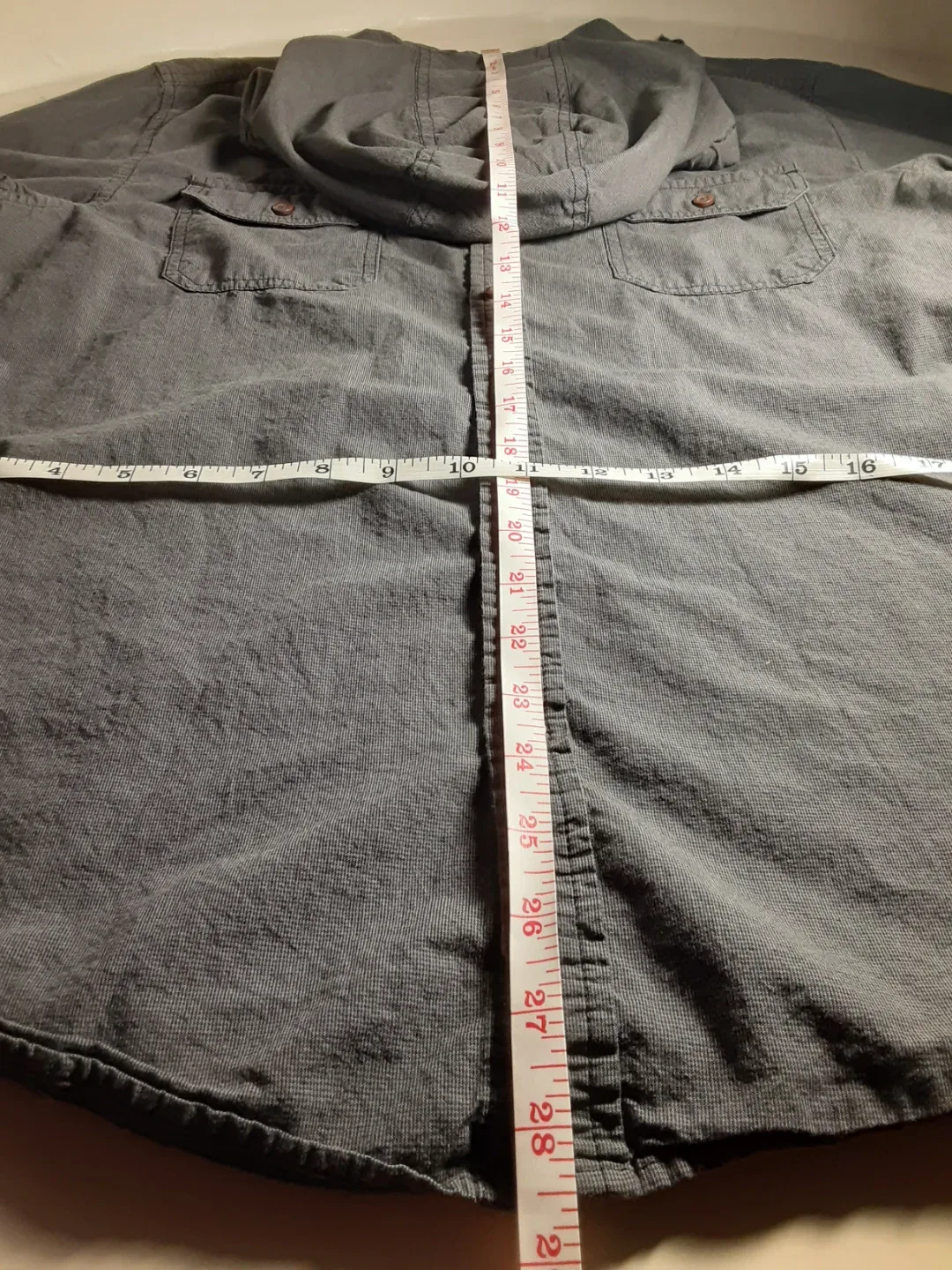 Guess - Long Sleeve Hooded Button-Up Shirt | S: LG image indicator(7)