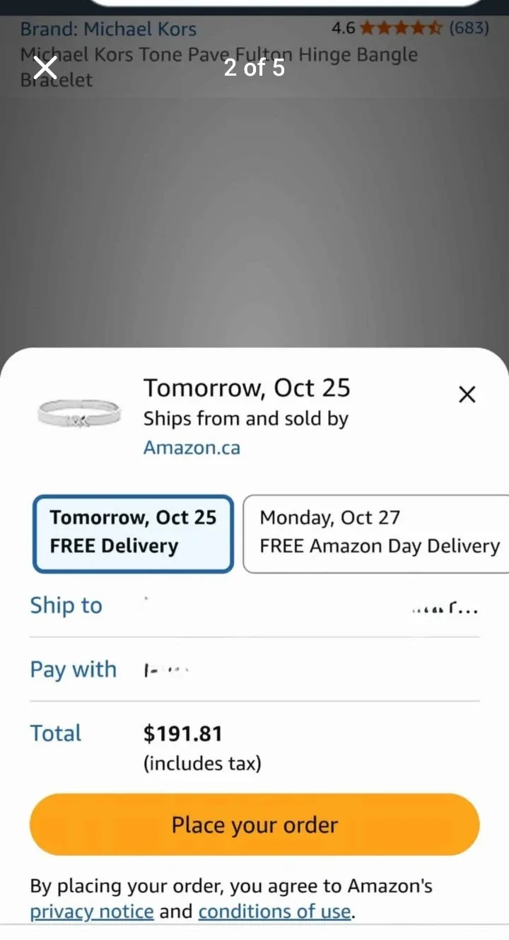 MK logo bangle bracelet in stainless steel with pavé crystals.  image indicator(5)