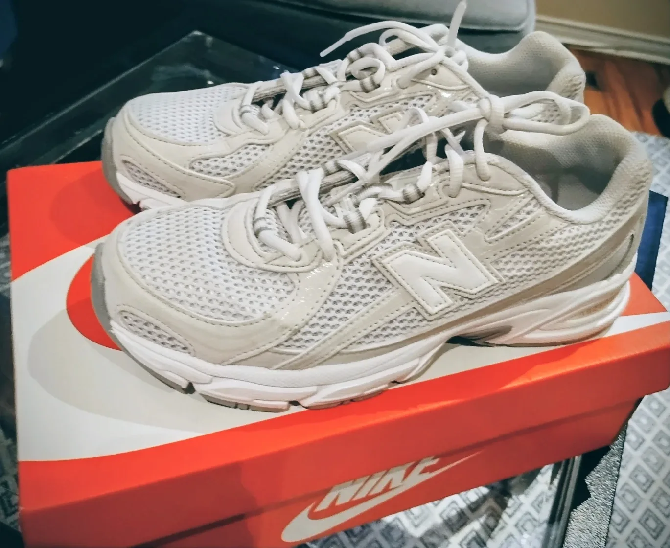 New Balance White Sneakers for Children