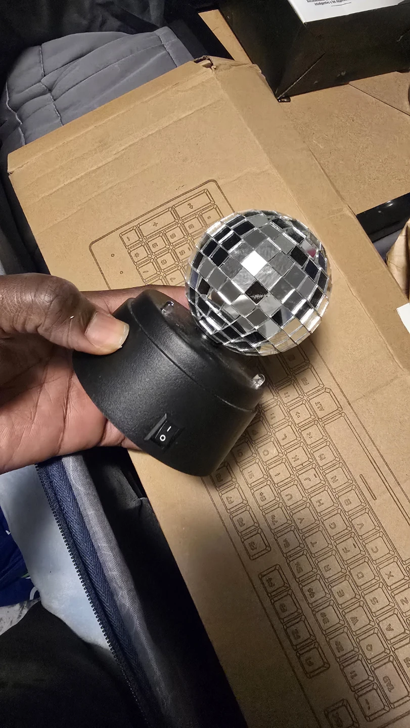 Disco Ball Light with Rotating Base
