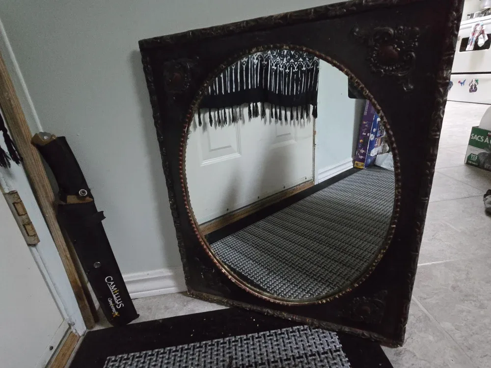Ornate Oval Framed Mirror