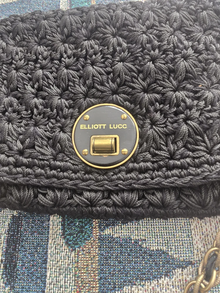 Elliott Lucca Black Crochet Chain Bag - photo 2