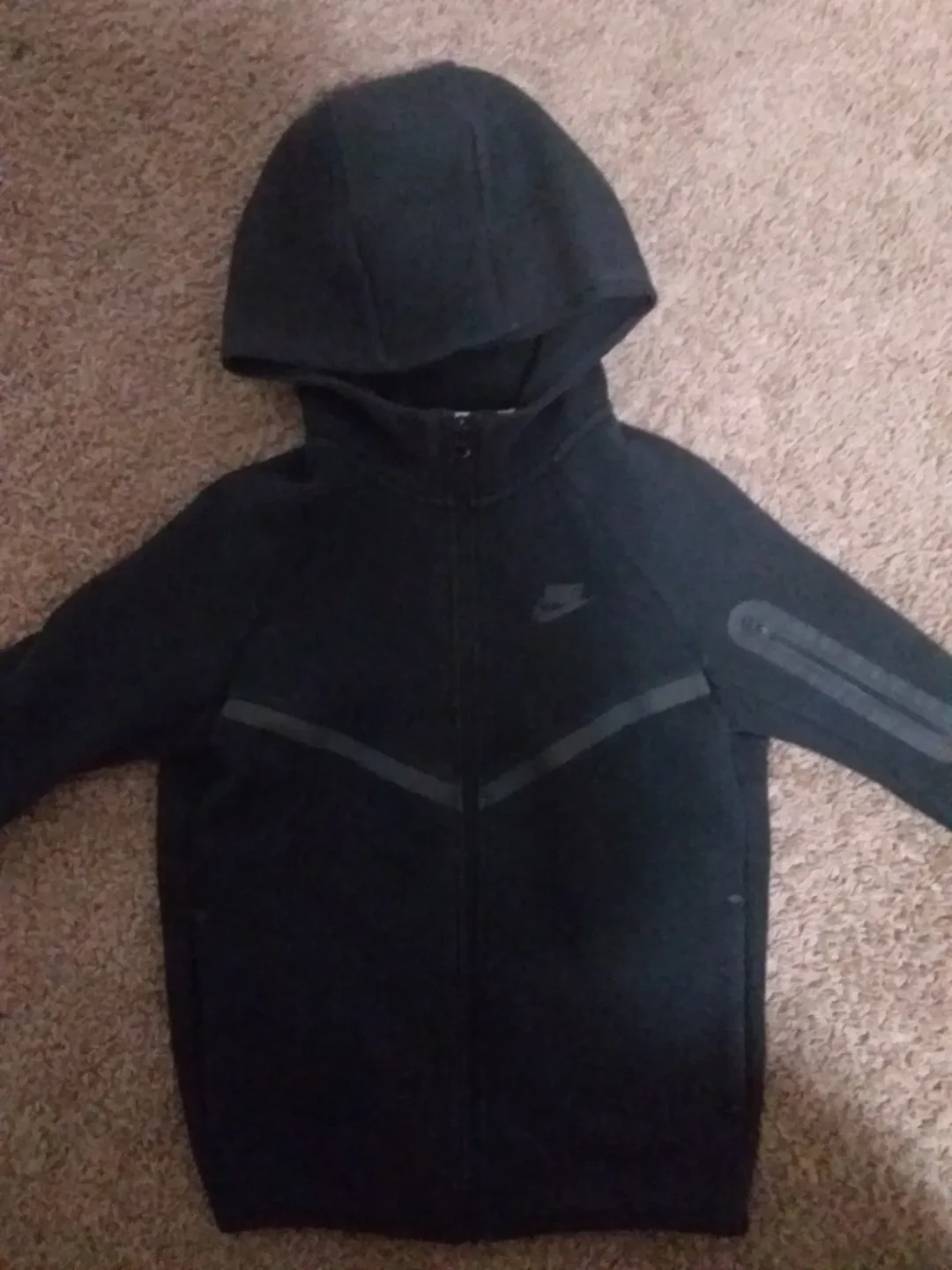 Kids Nike Black Tech Fleece Hoodie, Size Kids L