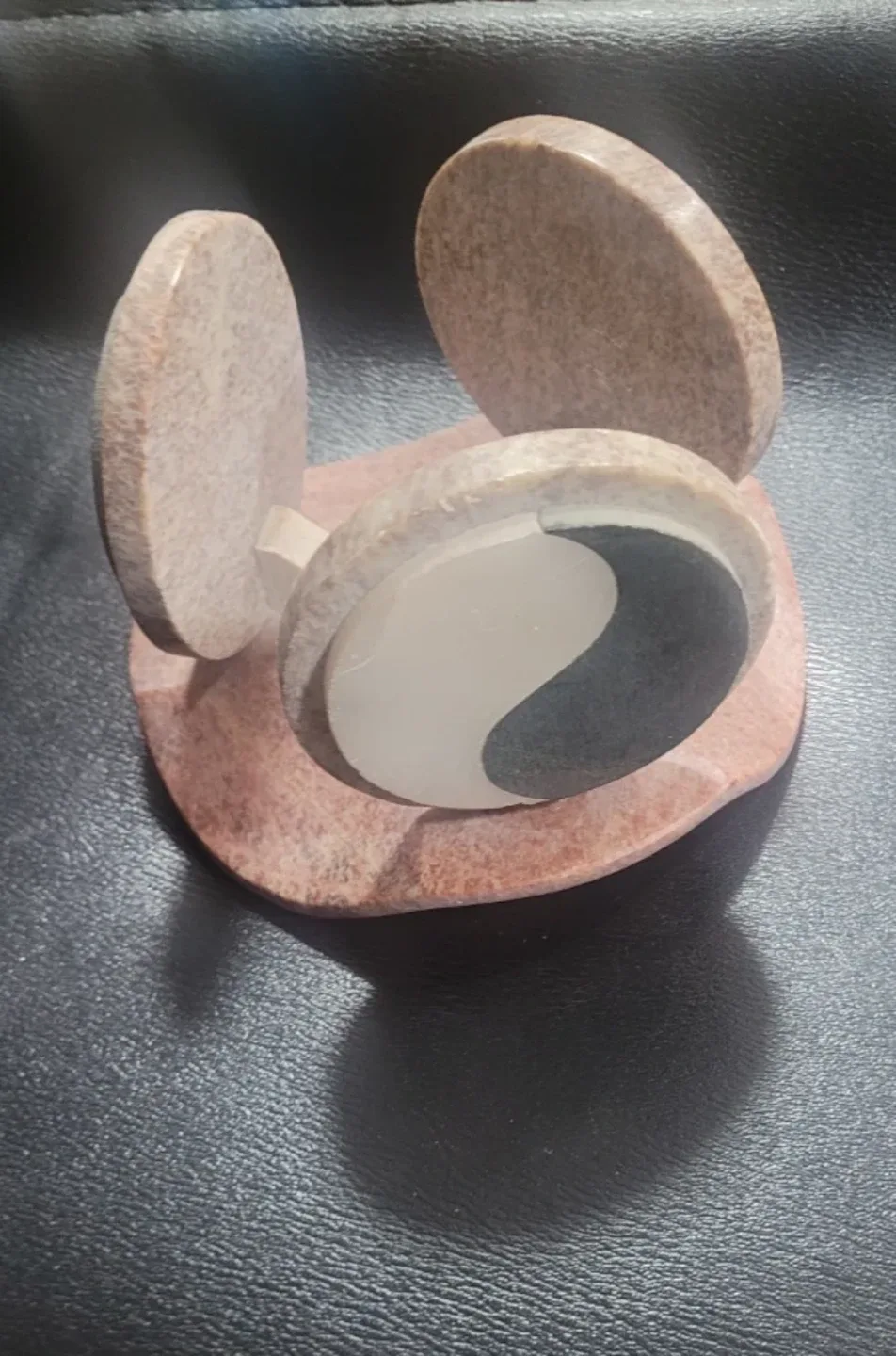 Yin Yang Stone tealight holder