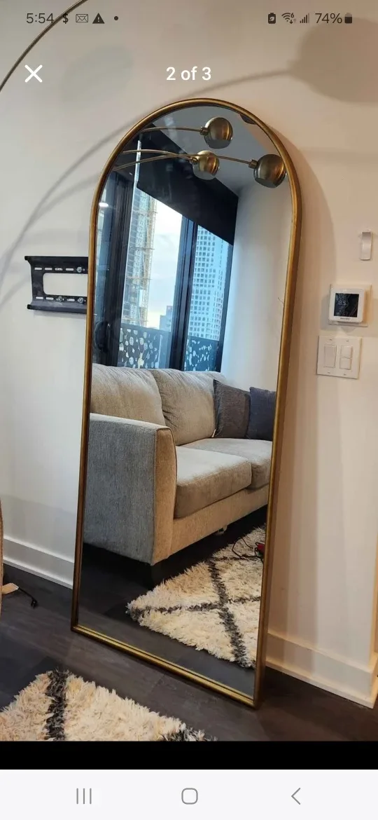 Gold Arch Standing Mirror image indicator(2)