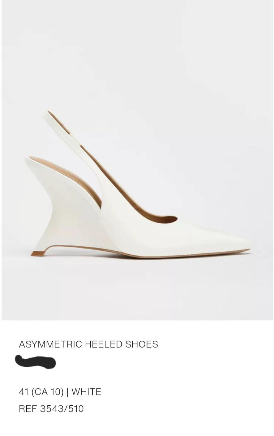 Zara Asymmetric Heeled Shoes - Size 10