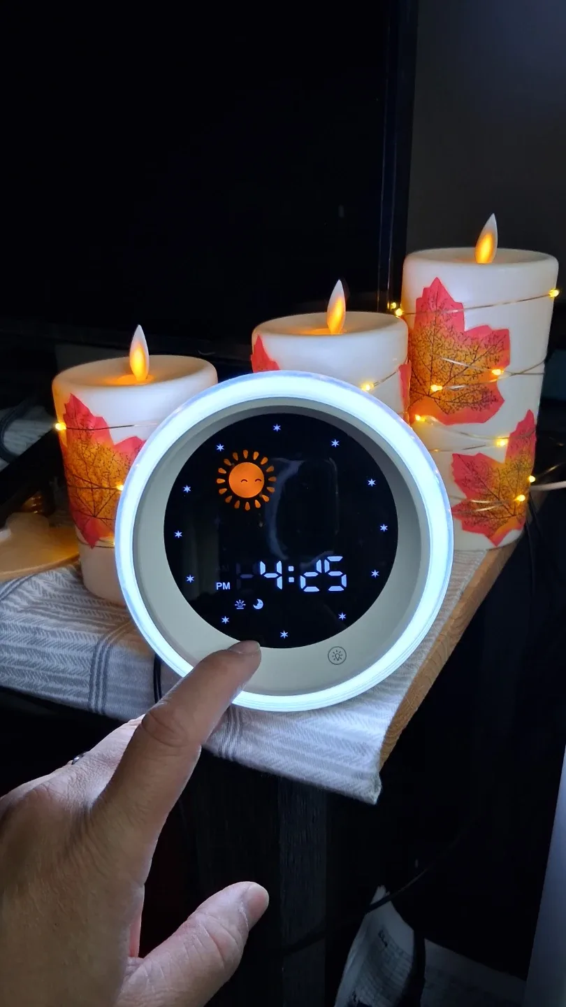 USB Mood LED Light Alarm Smoothing Musical Sleep Clock (w issue) image indicator(5)