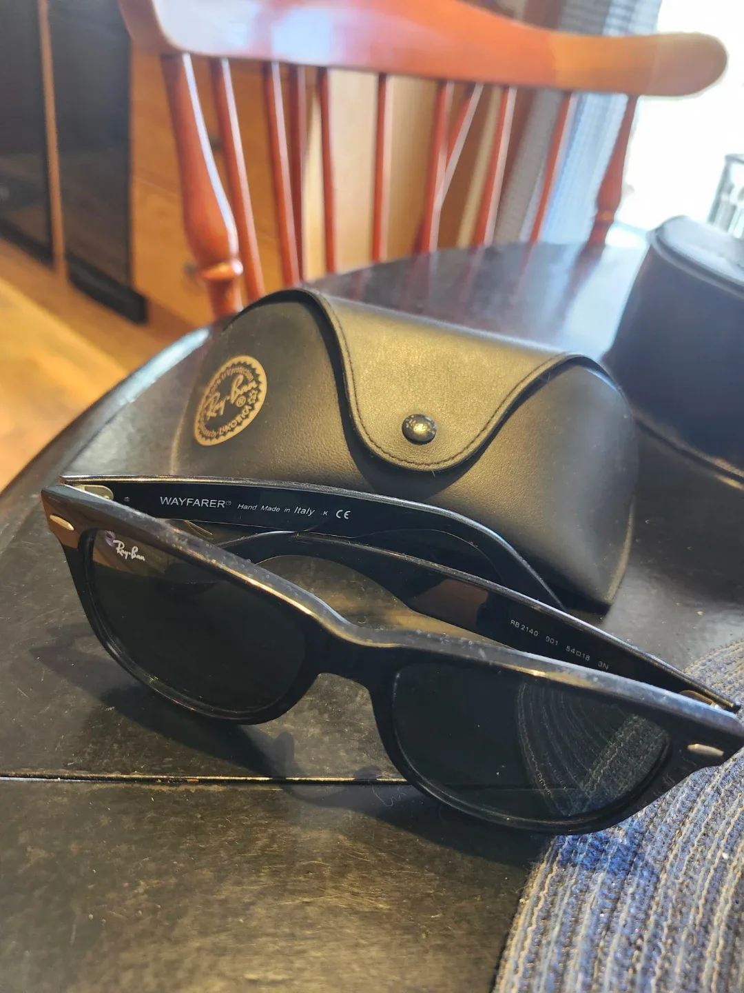 Ray-Ban Wayfarer RB2140 901 Black Sunglasses image indicator(4)