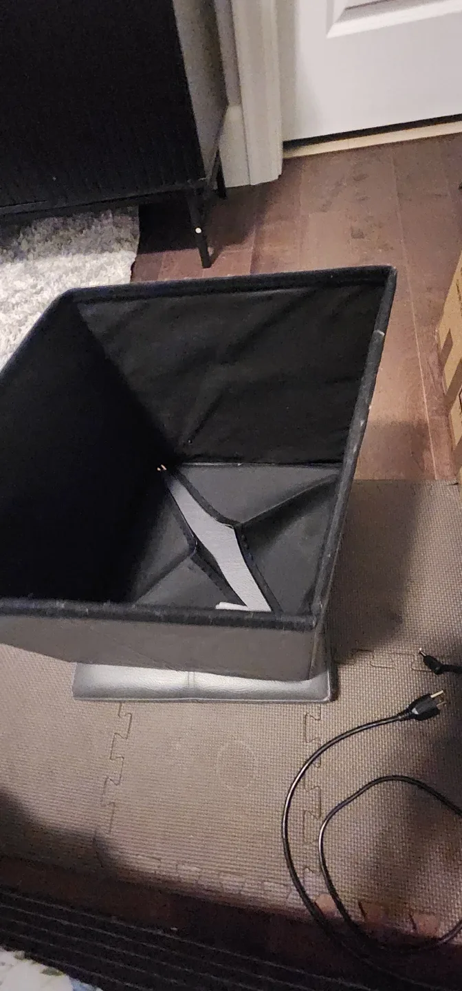 2 set of grey Storage Ottoman with Storage Box image indicator(4)