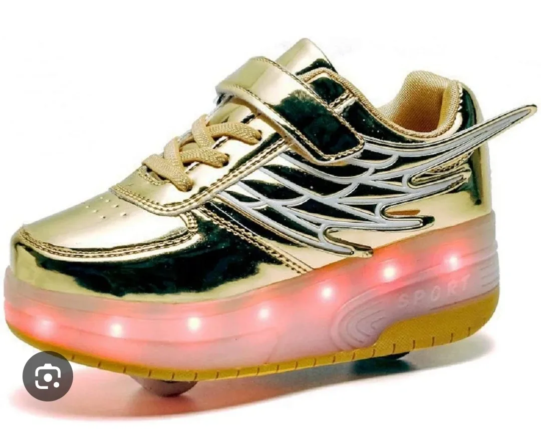 New - Gold Roller Skate Shoes - Size 3.5 US thumbnail