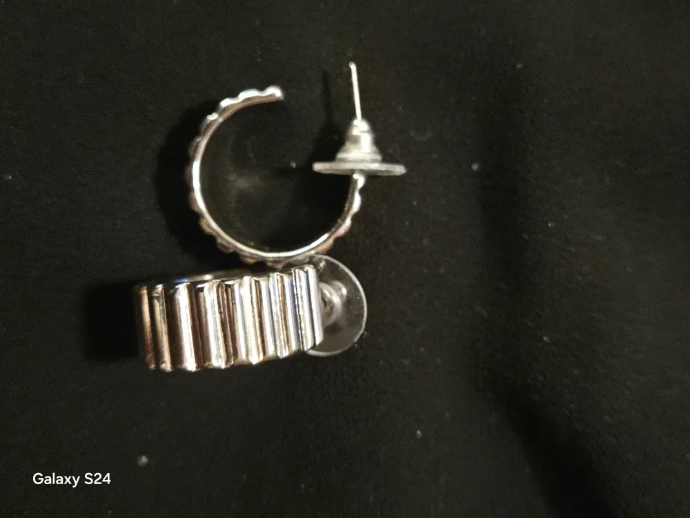 Silver-tone Hoop Earrings
