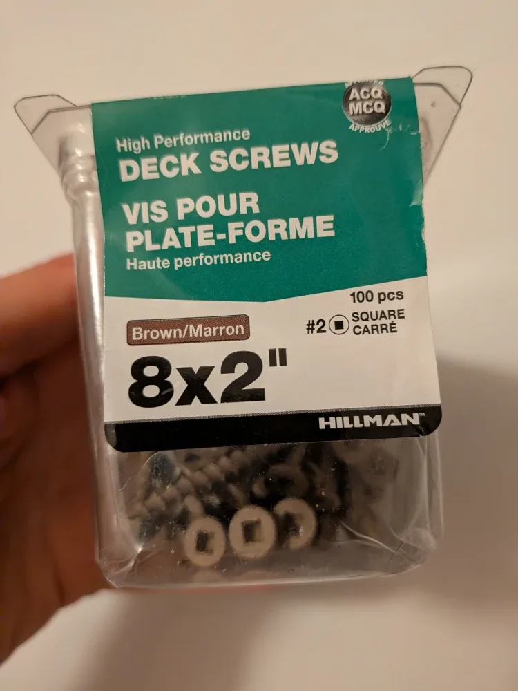Hillman Deck Screws 8x2" Brown 100pcs New, unopened image indicator(2)