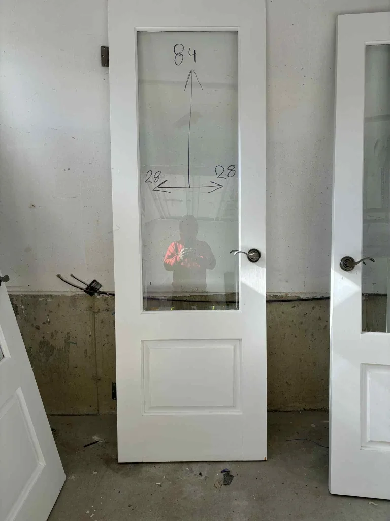 Solid wood White Interior Doors with Glass Panel image indicator(3)