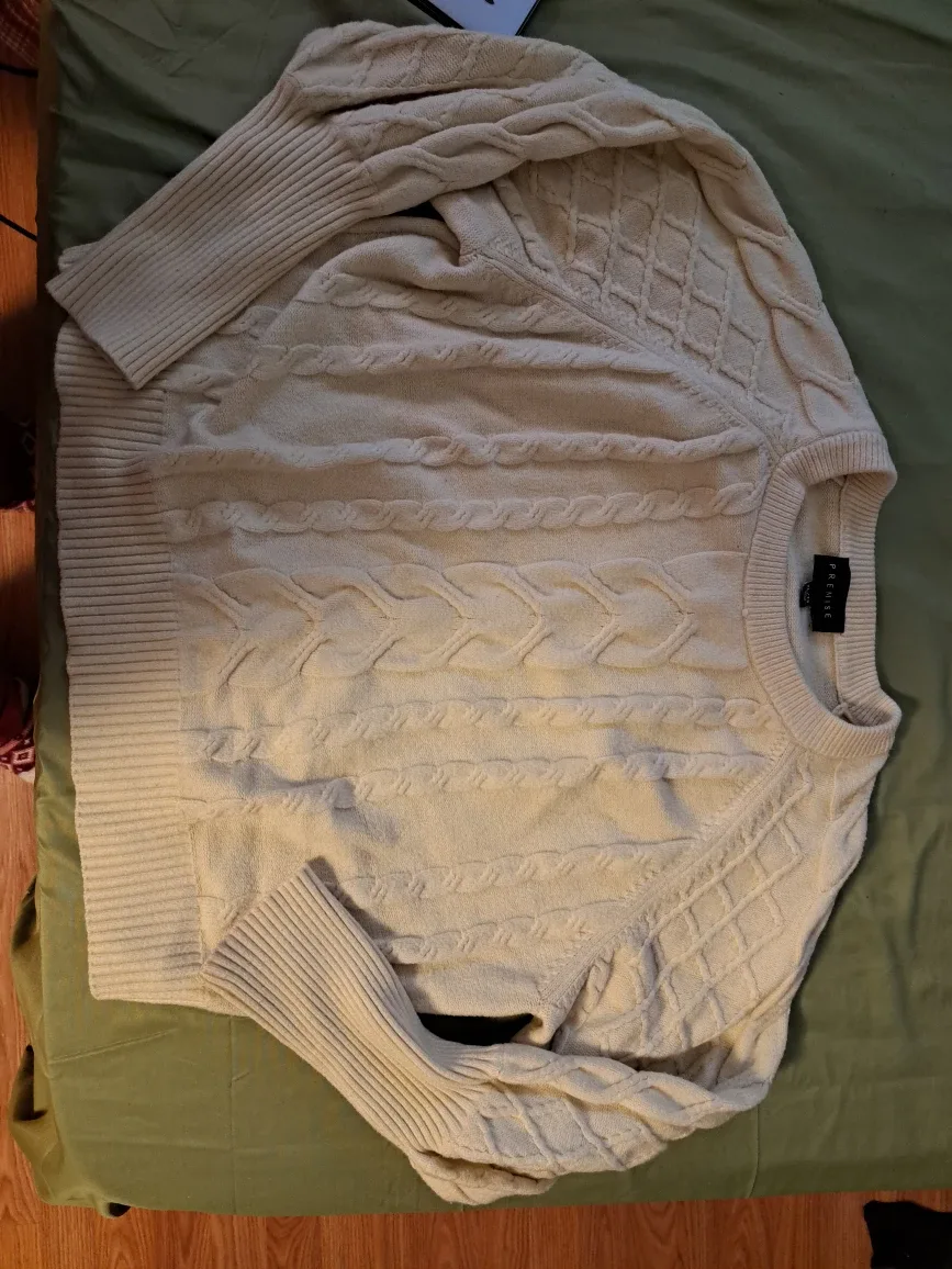 Parente Cream Cable Knit Sweater