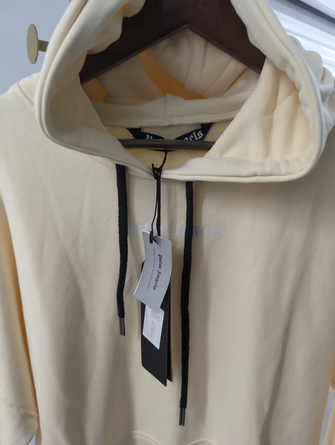 New Palm Angels Cream Hoodie - photo 4