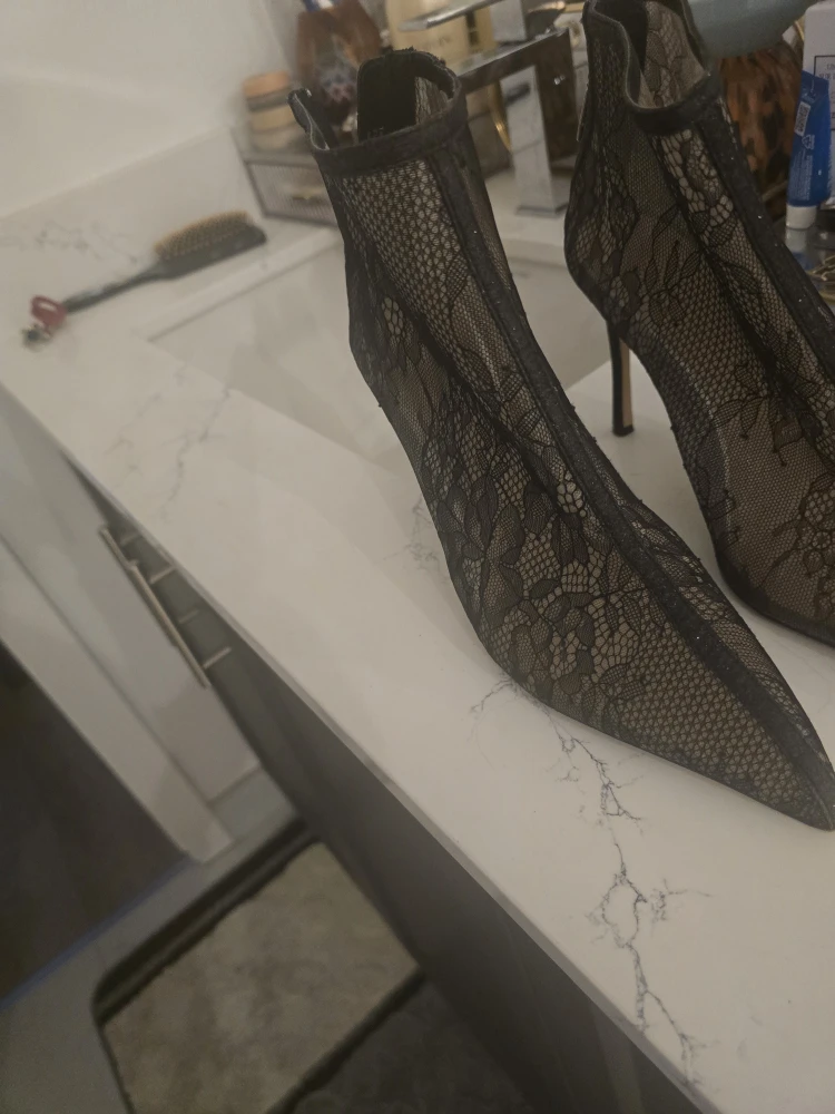 Lace Pointed-Toe Heeled Booties by Bangley Mishka - photo 2