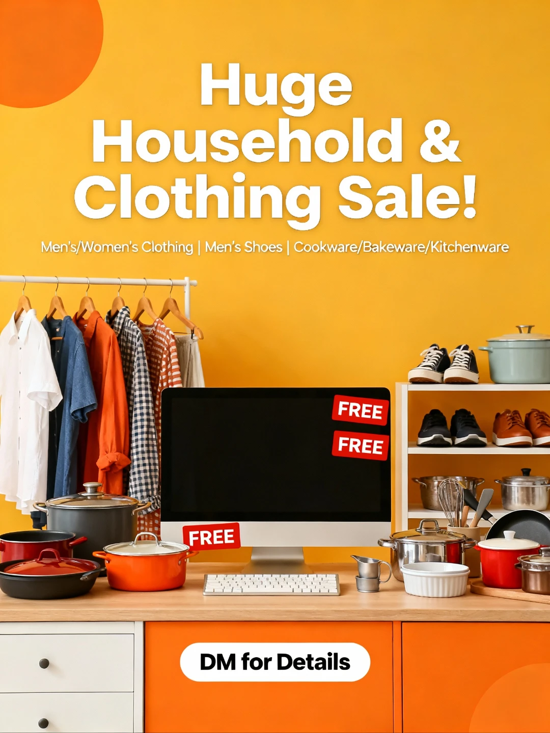 Household Items,Clothing, Shoes, for Sale!!!