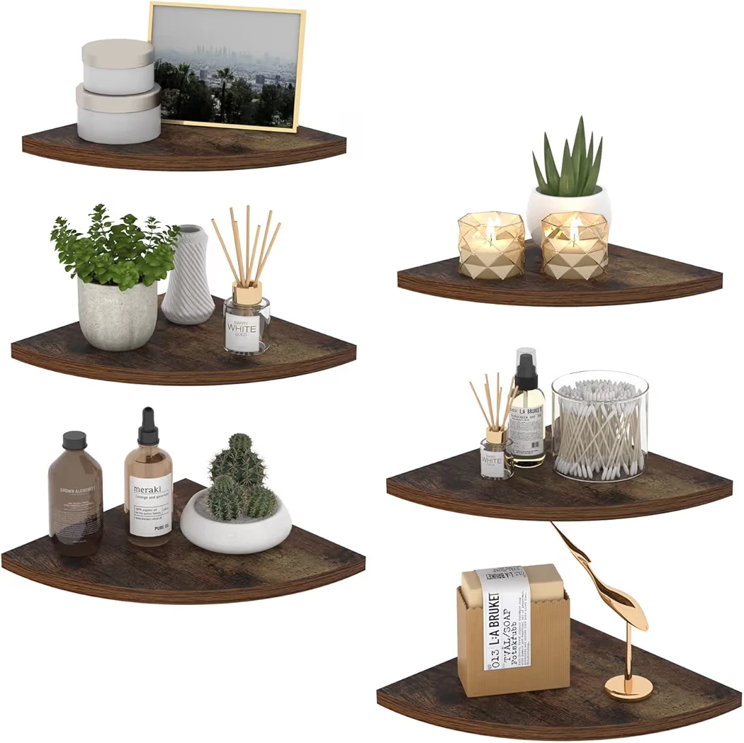 Set of 6 Floating Corner Shelves