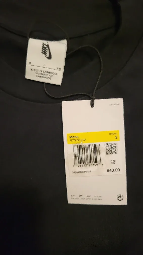 New Nike Mens Casual T-Shirt Black Size S. BUNDLE OF 5 image indicator(2)