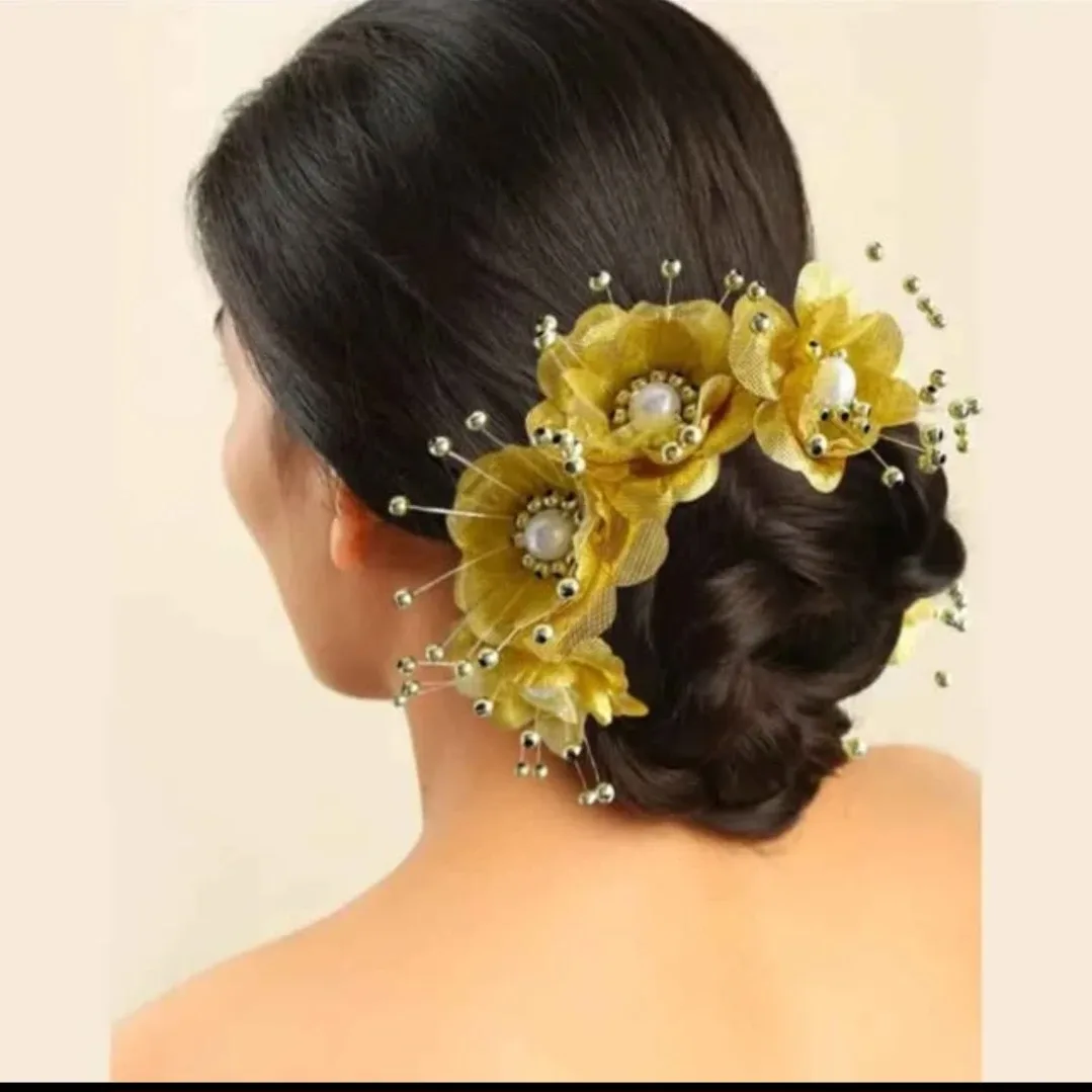 Floral Bun Maker hair bands image indicator(2)