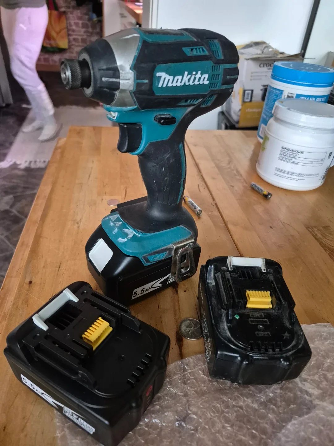 Makita DTD152 Impact Driver with 3 Batteries