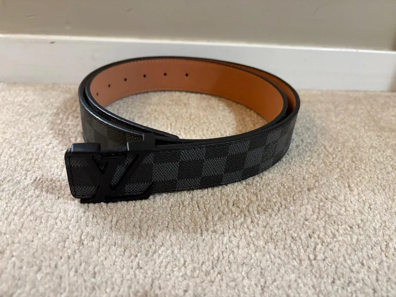 Louis Vuitton LV Initiales 40mm Reversible Belt Graphite