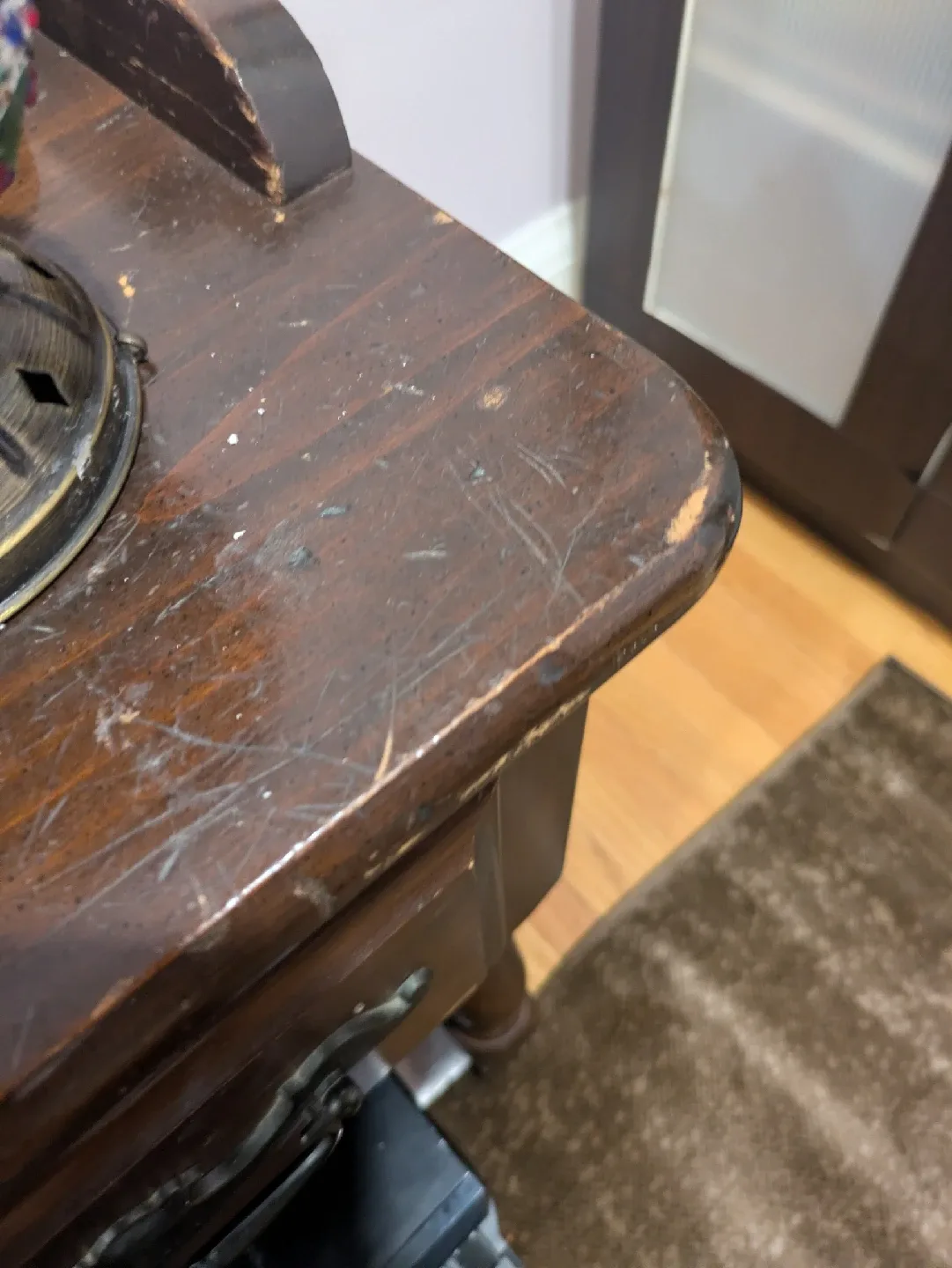 Solid wood antique accent tables with storage image indicator(4)