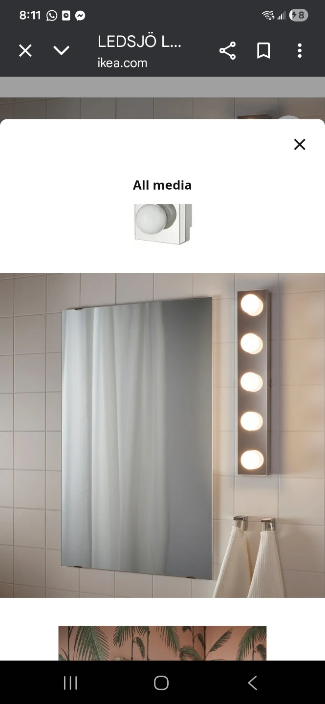 IKEA LEDSJÖ LED Wall Lamp, Stainless Steel - photo 3