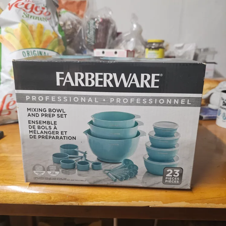 New Farberware Mixing Bowl & Prep Set - 23 Pieces