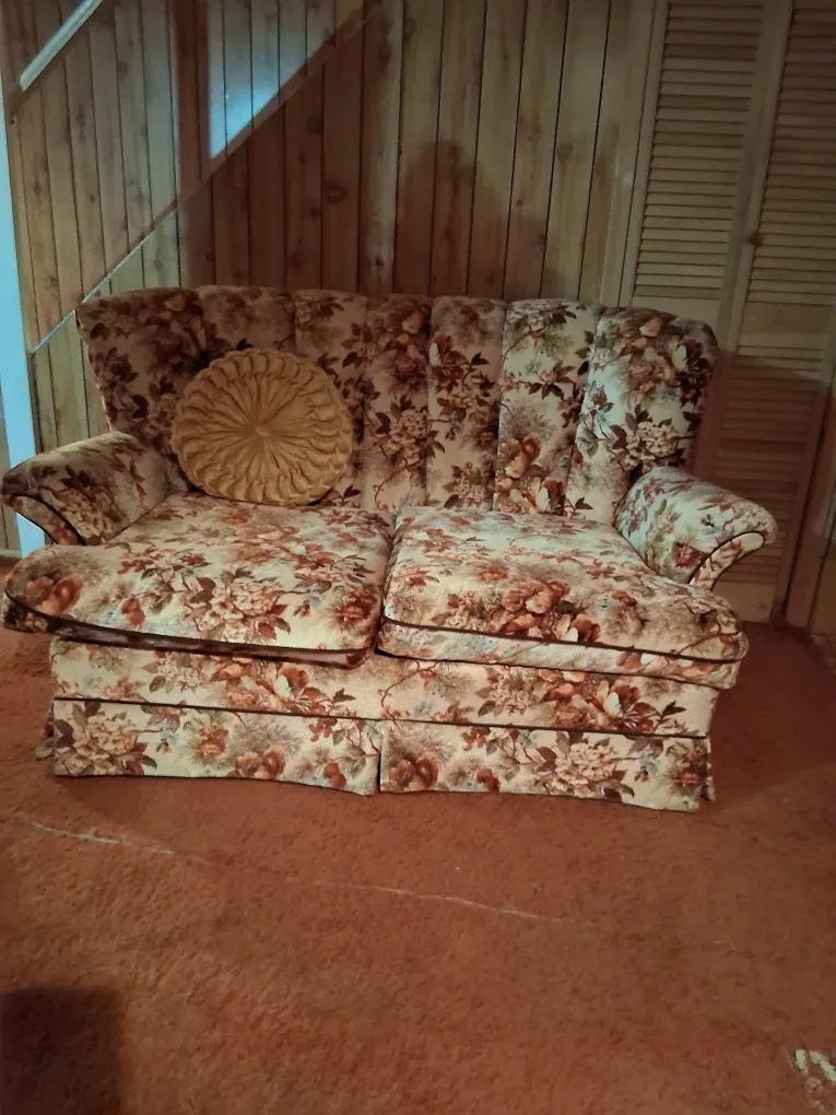 Floral Pattern Loveseat Sofa